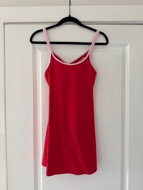 Red Slip Chemise with Pink Trim
